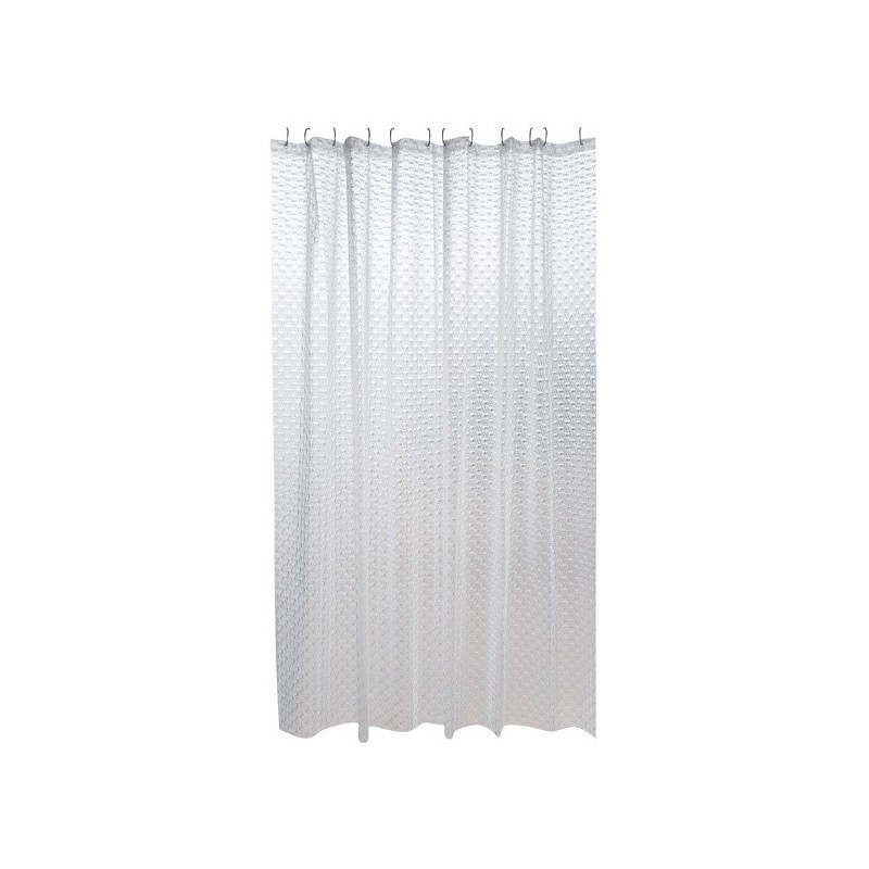 MSV Cortina de ducha EVA CORCHO 180x200cm CALIDAD PREMIUM Transparente - Anillas incluidas MSV