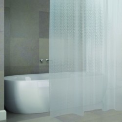 MSV Shower curtain EVA KERRY 180x200cm PREMIUM QUALITY Transparent - Rings included