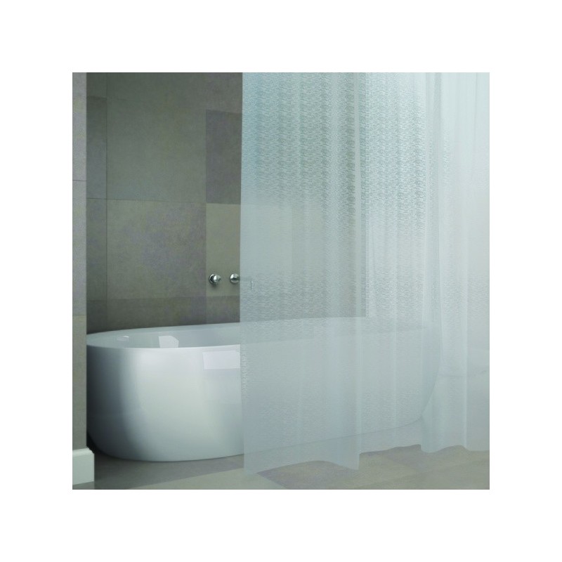 MSV Cortina de ducha EVA KERRY 180x200cm CALIDAD PREMIUM Transparente - Anillas incluidas MSV