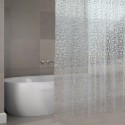 Rideau de douche EVA ODENSE 180x200cm QUALIÉ PREMIUM Transparent  -Anneaux inclus MSV MSV