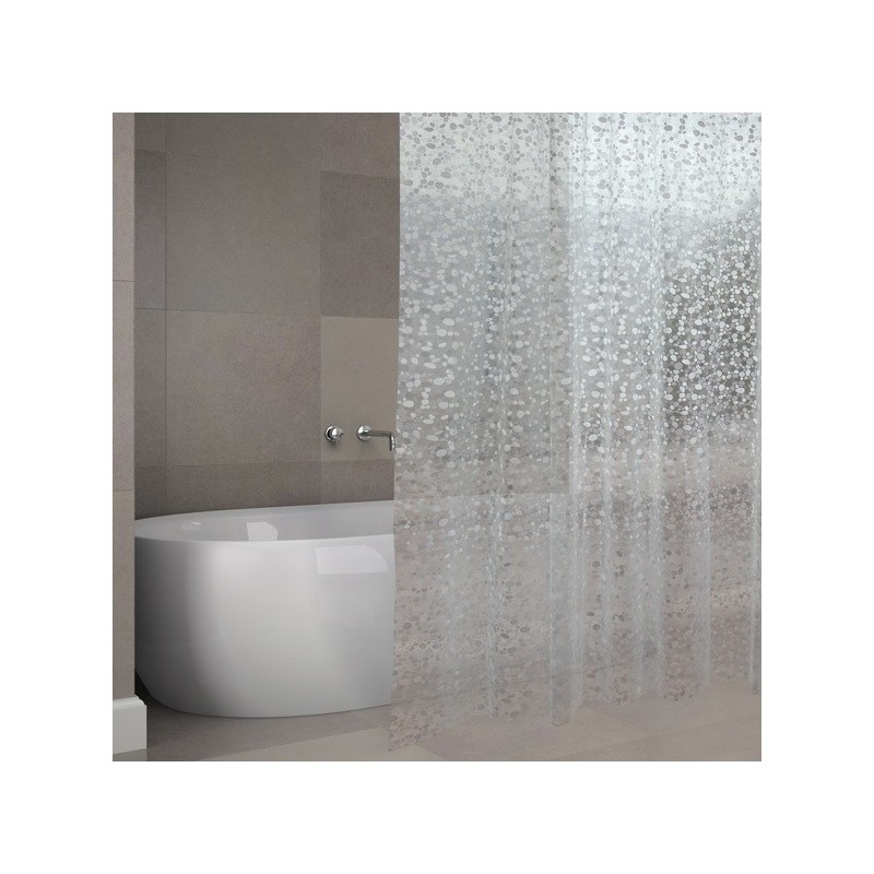 MSV Shower curtain EVA ODENSE 180x200cm PREMIUM QUALITY Transparent -Rings included MSV