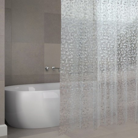 MSV Shower curtain EVA ODENSE 180x200cm PREMIUM QUALITY Transparent -Rings included MSV