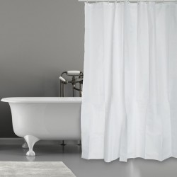 MSV Shower curtain Polyester 120x200cm White - Rings included