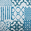 MSV Cortina de ducha Poliéster ALENTEJO 180x200cm CALIDAD PREMIUM Azul -Anillas incluidas MSV