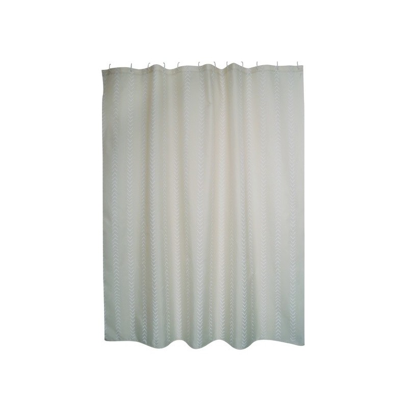 MSV Tenda doccia Poliestere BERBERA 180x200cm PREMIUM QUALITY Marrone Beige - Anelli inclusi MSV