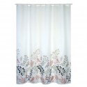 MSV Shower curtain BIRDS Polyester 180x200cm PREMIUM QUALITY Beige & White Patterns - Rings included MSV