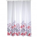MSV Shower curtain BIRDS Polyester 180x200cm PREMIUM QUALITY Red & White Patterns - Rings included MSV