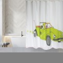 Rideau de douche Polyester 180x200cm Cox 70'S - Anneaux inclus MSV MSV