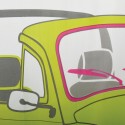 MSV Duschvorhang Polyester- 180x200cm Cox 70'S - Ringe inklusive MSV