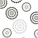 MSV Cortina de ducha Poliéster DOTS 180x200cm CALIDAD PREMIUM Gris - Anillas incluidas MSV