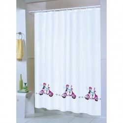 MSV Tenda doccia Poliestere 180x200cm Jane Multicolor - Anelli inclusi MSV