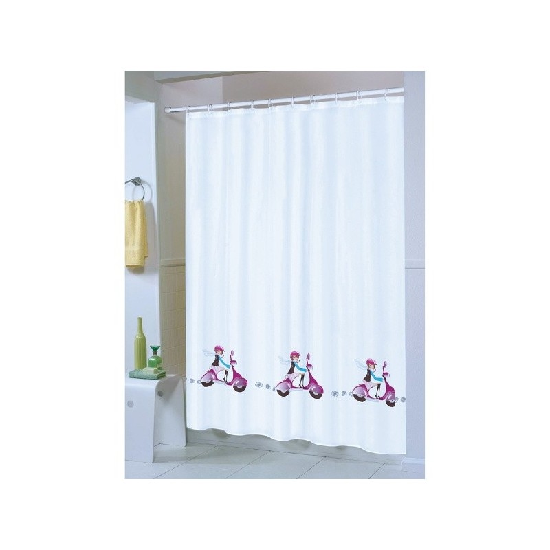 MSV Tenda doccia Poliestere 180x200cm Jane Multicolor - Anelli inclusi MSV