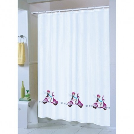Rideau de douche Polyester 180x200cm Jane Multicolor - Anneaux inclus MSV MSV