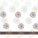 MSV Shower curtain Polyester KAYA 180x200cm PREMIUM QUALITY White & Brown - Rings included MSV