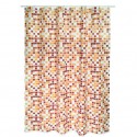 MSV Tenda doccia Poliestere MOSAIKO 180x200cm PREMIUM QUALITY Beige - Anelli inclusi MSV