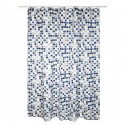 Rideau de douche Polyester MOSAIKO 180x200cm QUALITÉ PREMIUM Bleu & Beige - Anneaux inclus MSV MSV