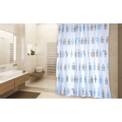 MSV Tenda doccia MOSHI in poliestere 180x200 cm QUALITÀ PREMIUM Blu MSV
