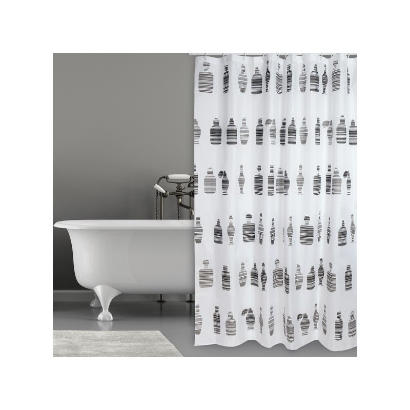 MSV Duschvorhang MOSHI Polyester 180x200cm PREMIUM QUALITÄT Schokolade MSV