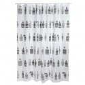 MSV Cortina de ducha Poliéster MOSHI 180x200cm CALIDAD PREMIUM Chocolate MSV