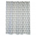 MSV Duschvorhang NAROK Polyester 180X200cm PREMIUM QUALITÄT Grau & Weiß - Ringe inklusive MSV