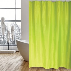 MSV Shower curtain Polyester 180x200cm Green - Rings included