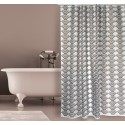 MSV Duschvorhang Polyester BENTO 180x200cm PREMIUM QUALITÄT Braun - Ringe inklusive MSV