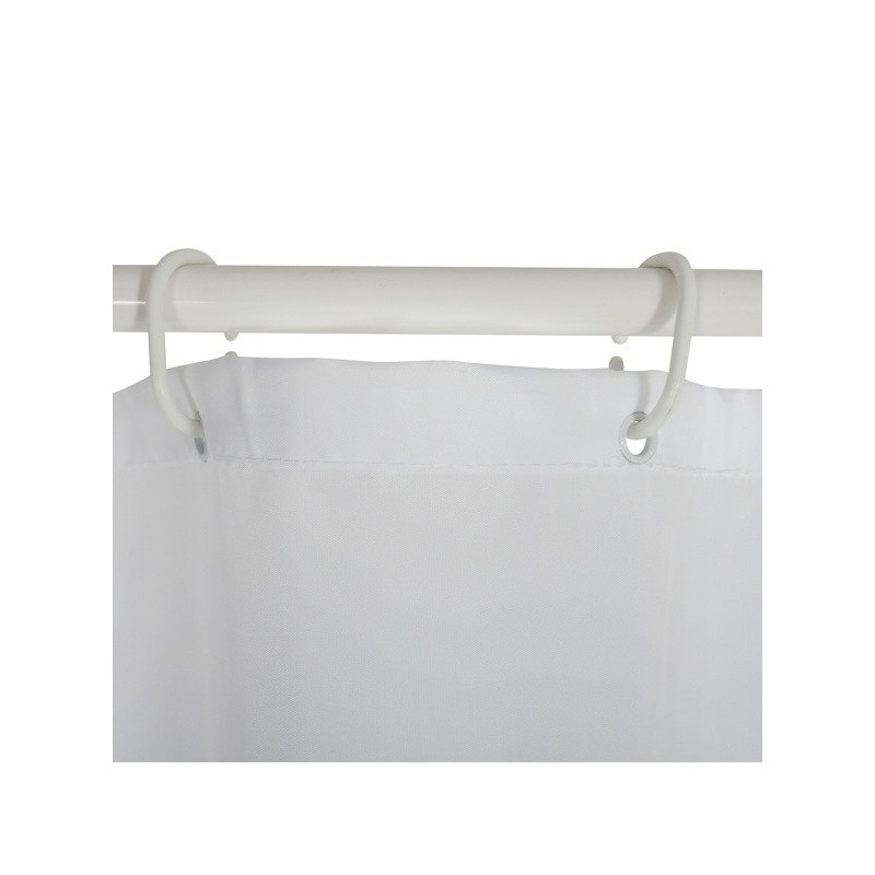 MSV Cortina de ducha Poliéster CIEVRO 180x200cm CALIDAD PREMIUM Marrón y Blanco MSV