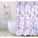 MSV Shower curtain Polyester DOTS 180x200cm PREMIUM QUALITY Purple - Rings included MSV