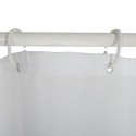 MSV Cortina de ducha Poliéster H/F 180x200cm CALIDAD PRMEIUM Gris y Blanco - Anillas incluidas MSV