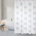 MSV Shower curtain Polyester H/F Mini 180x200cm PREMIUM QUALITY White - Rings included MSV