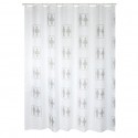 MSV Shower curtain Polyester H/F Mini 180x200cm PREMIUM QUALITY White - Rings included MSV