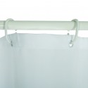 MSV Shower curtain Polyester H/F Mini 180x200cm PREMIUM QUALITY White - Rings included MSV