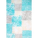 MSV Duschvorhang Polyester HUELLAS 180x200cm PREMIUM QUALITÄT Türkis - Ringe inklusive MSV