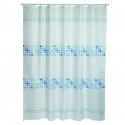 MSV Shower curtain MALTA Polyester 180x200cm PREMIUM QUALITY Blue & White - Rings included MSV