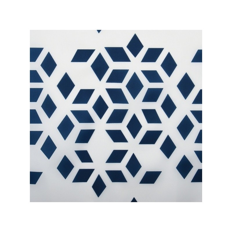 Rideau de douche Polyester NADOR 180x200cm QUALITÉ PREMIUM Bleu & Blanc - Anneaux inclus MSV MSV
