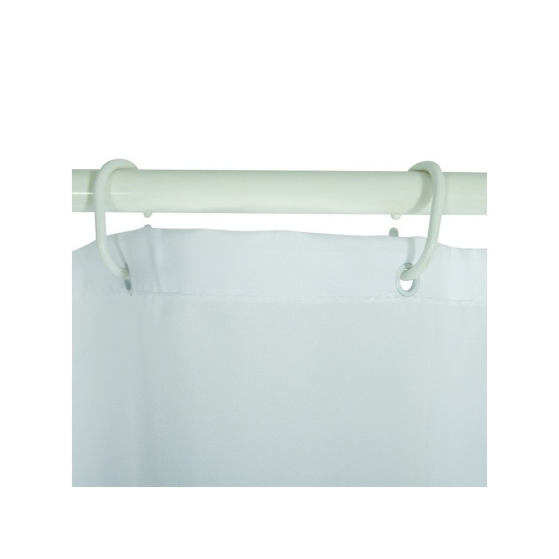 Rideau de douche Polyester ROTOR 180x200cm QUALITÉ PREMIUM Noir & Blanc - Anneaux inclus MSV MSV