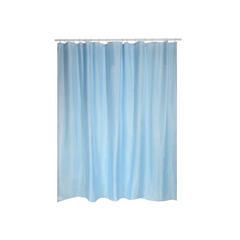 MSV Tenda doccia Poliestere SKY 180x200cm PREMIUM QUALITY Azzurro - Anelli inclusi MSV