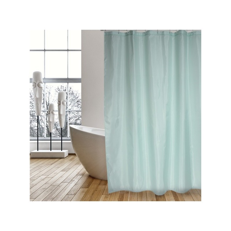 MSV Tenda doccia Poliestere EVERGREEN 180x200cm PREMIUM QUALITY Verde - Anelli inclusi MSV
