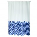 Rideau de douche Polyester IKAT 180x200cm QUALITÉ PREMIUM Bleu & Blanc MSV MSV