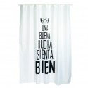 MSV Duschvorhang Polyester BUENA DUCHA 180x200cm PREMIUM QUALITÄT Schwarz & Weiß - Ringe inklusive MSV