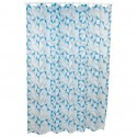MSV Shower curtain Polyester CALENDO 180x200cm PREMIUM QUALITY Blue - Rings included MSV