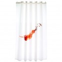 Rideau de douche Polyester INDIA 180x200cm QUALITÉ PREMIUM Orange & Blanc - Anneaux inclus MSV MSV