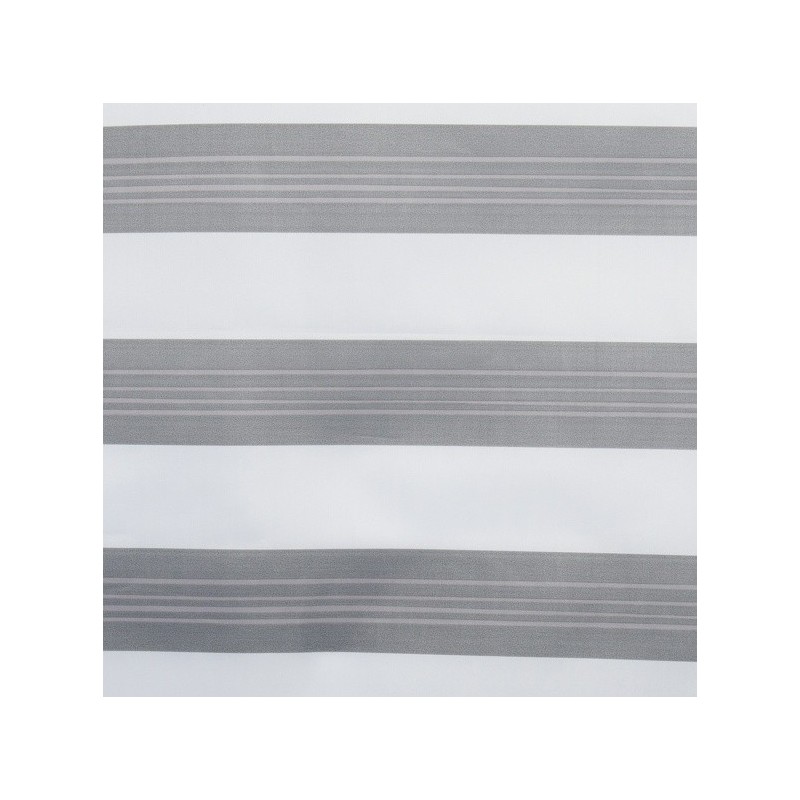 MSV Cortina de ducha Poliéster JESSEN 180x200cm CALIDAD PREMIUM Gris y Blanco - Anillas incluidas MSV