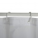 MSV Duschvorhang Polyester JESSEN 180x200cm PREMIUM QUALITÄT Grau & Weiß - Ringe inklusive MSV
