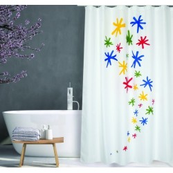 MSV Shower curtain Polyester ORION 180x200cm PREMIUM QUALITY Multicolor - Rings included