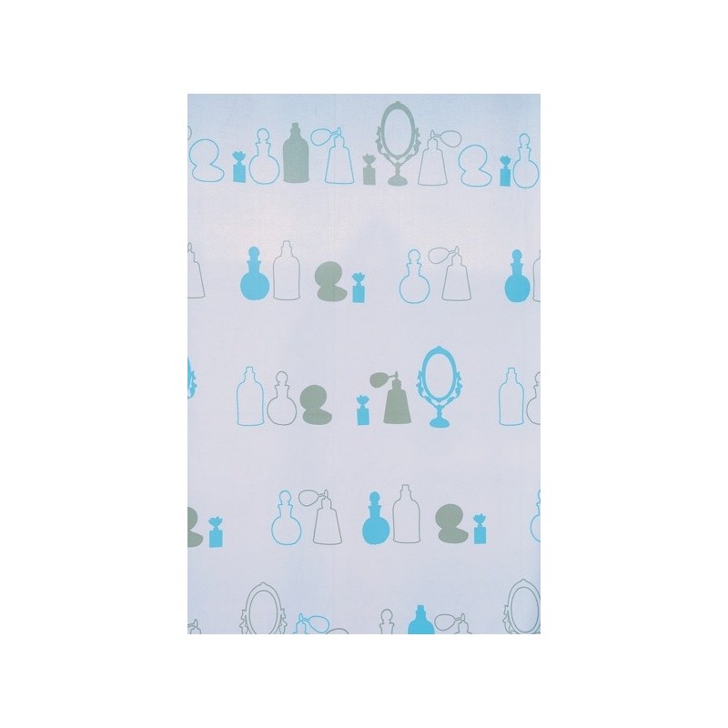 Rideau de douche Polyester PARIS 180x200cm QUALITÉ PREMIUM Bleu MSV MSV