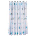 MSV Duschvorhang Polyester PARIS 180x200cm PREMIUM QUALITÄT Blau MSV