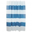MSV Tenda doccia Poliestere QUADRO 180x200cm PREMIUM QUALITY Blu & Bianco - Anelli inclusi MSV