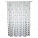 MSV Duschvorhang Polyester THIKA 180x200cm PREMIUM QUALITÄT Grau - Ringe inklusive MSV