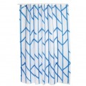 MSV Shower curtain Polyester TREE 180x200cm PREMIUM QUALITY Blue & White - Rings included MSV